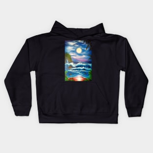 Hawaiian seascape Kids Hoodie